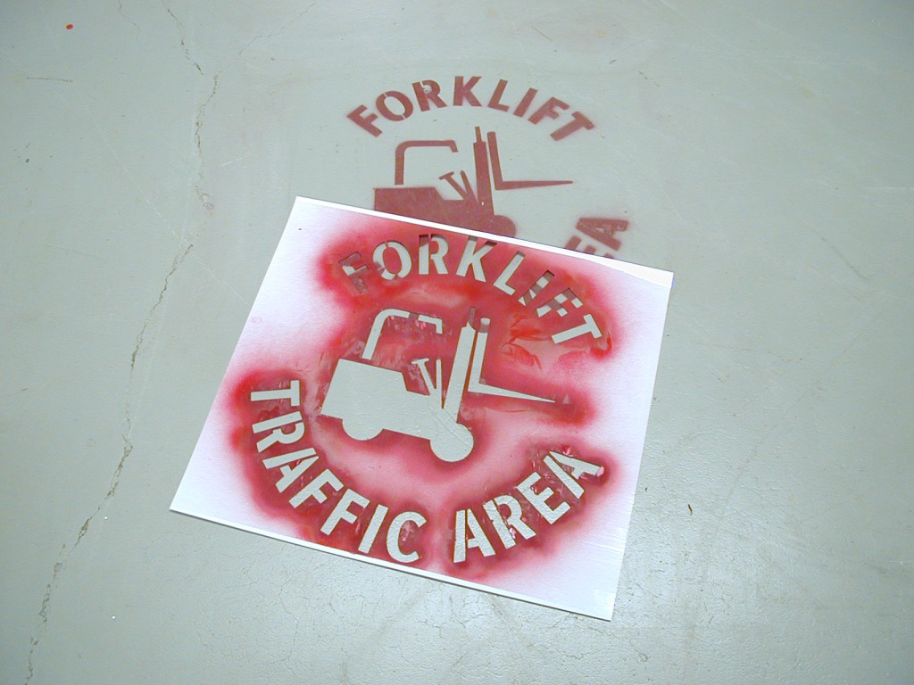 forklift-stencil-5 forklift stencil paint drying