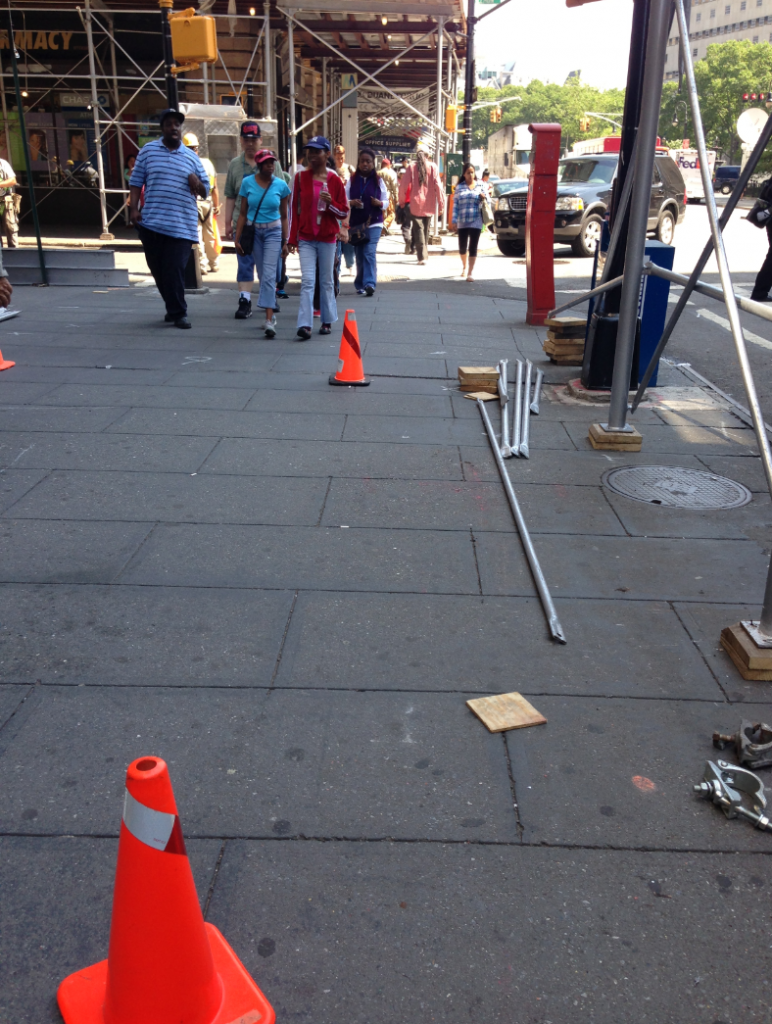 construction sidewalk hazardspotting