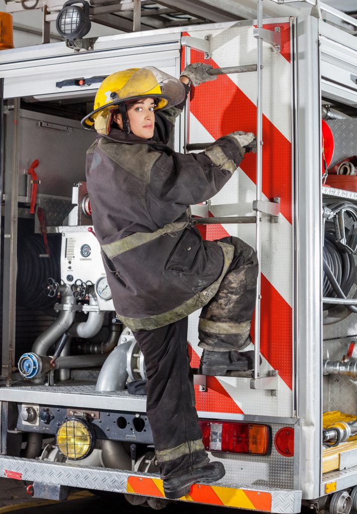 3-point-contact-shutterstock Demonstration of 3-point contact while climbing a truck